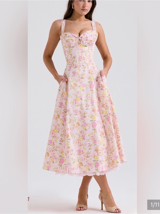 House of CB Dresses & Skirts - House of CB Pink Floral Maxi Dress